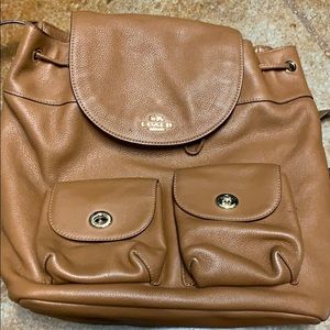 Coach brown backpack